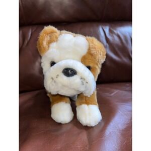 Animal Alley Plush Bulldog Stuffed Animal Toy Brown White Soft